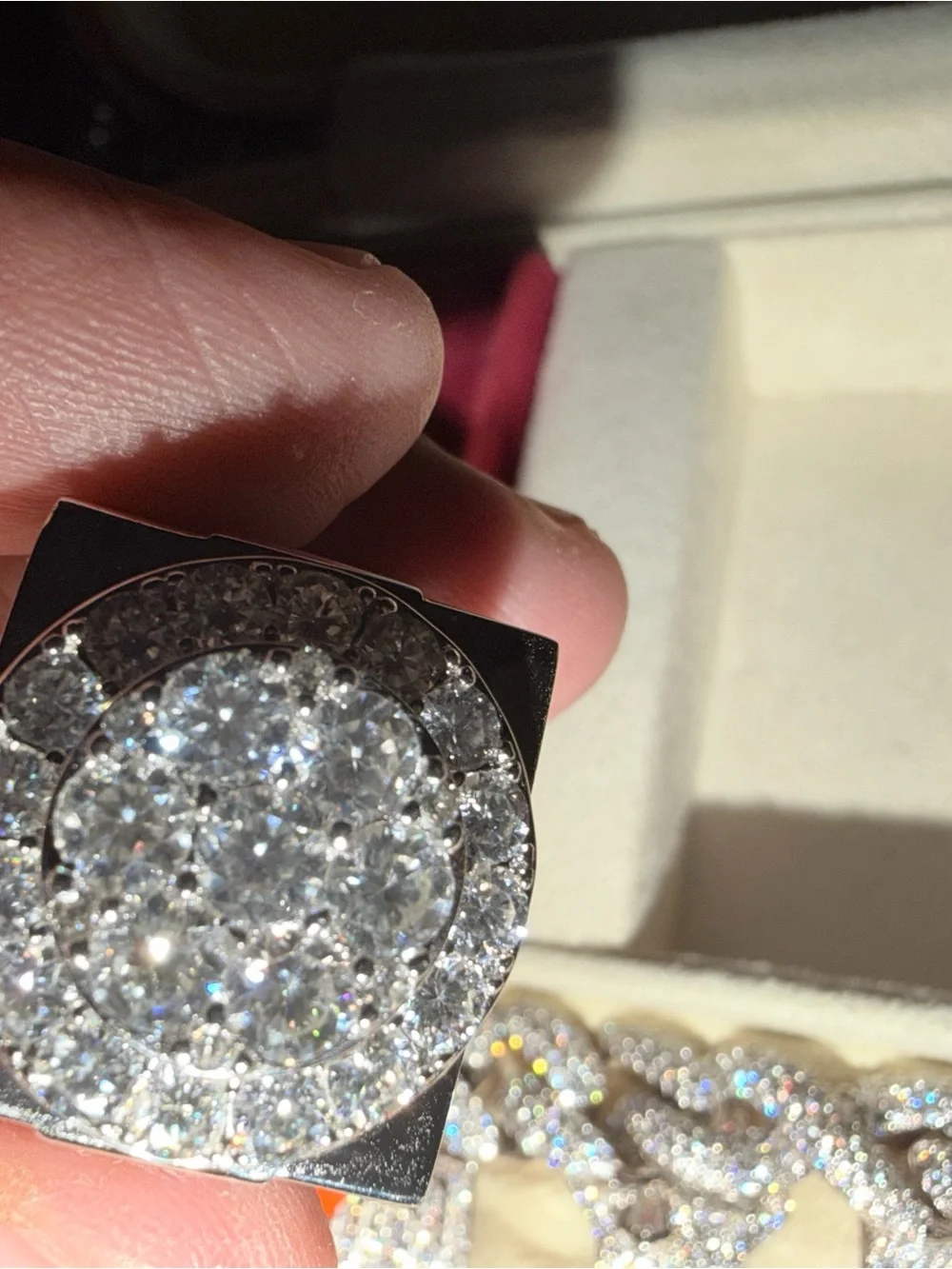 925 silver moissanite ring with 4.00ctw